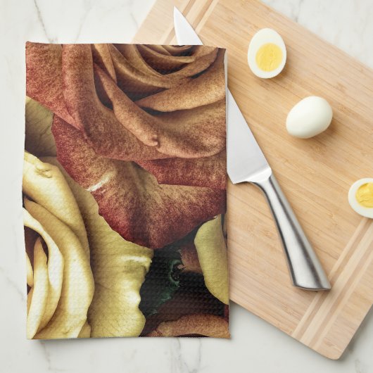 Mooie oude Rozen Theedoek (Quarter Fold)