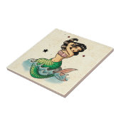 Mooie oude school Zeemeermin Tegeltje (Zijkant)