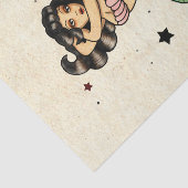 Mooie oude school Zeemeermin Tissuepapier (Detail)