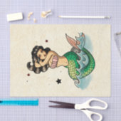Mooie oude school Zeemeermin Tissuepapier (Craft)