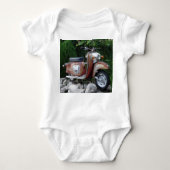 Mooie oude scooter Baby jersey bodysuit, wit Romper (Voorkant)