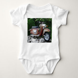 Mooie oude scooter Baby jersey bodysuit, wit Romper