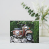 Mooie oude scooter foto Briefkaart (Staand voorkant)
