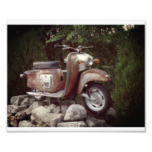 Mooie oude scooter Kodak professionele foto Afdruk