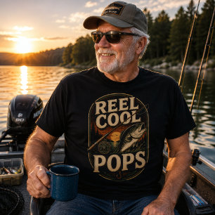 Mooie Oude Vissers Pop Retro Zonsondergang T-shirt