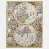 Mooie  oude wereldkaart fleece deken (Voorkant)