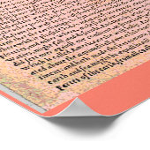 Mooie  oude Wereldkaart met Latijnse tekst Poster (Hoek)