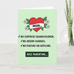 Mooie ouderlijkheidsembleemkaart kaart