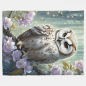 Mooie Owl Fleece Deken (Voorkant (Horizontaal))
