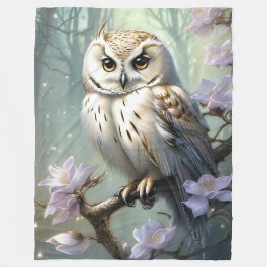Mooie Owl Fleece Deken (Voorkant)