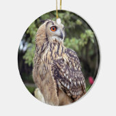 Mooie Owl Wildlife Fotogeschenken Keramisch Ornament (Links)