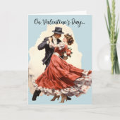 Mooie paar dansen Valentijn Feestdagen Kaart (Voorkant)