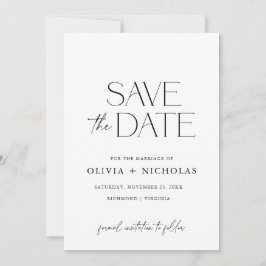 Mooie Paar Font Duo Save the Date Kaart