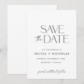 Mooie Paar Font Duo Save the Date Kaart (Voorkant / Achterkant)