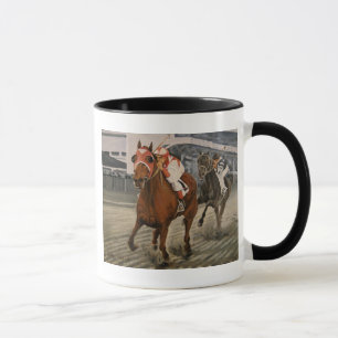 Mooie paard delight eigenaren in klassieke race mok