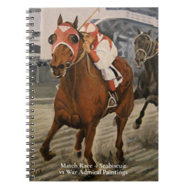 Mooie paard delight eigenaren in klassieke race notitieboek