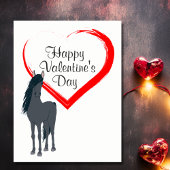 Mooie Paard en Hart Gelukkige Valentijnsdag Feestdagenkaart
