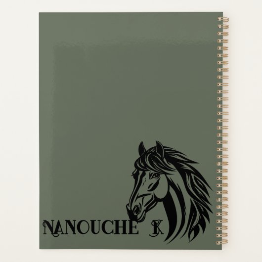 Mooie paard en maan planner (Achterkant)