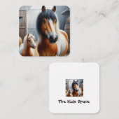 Mooie paard en pony notitiekaartje (Voorkant / Achterkant)