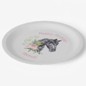 Mooie Paard Illustratie - Gelukkig Verjaardag Papieren Bordje (Gekanteld)