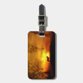 Mooie paard in de zonsondergang Aangepaste bagagel Bagagelabel (Voorkant verticaal)