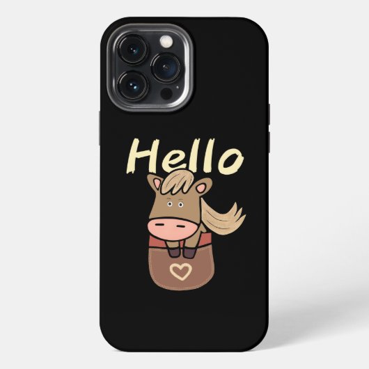 Mooie paard in zak iPhone hoesje (Achterkant)