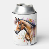 Mooie Paard Lente Bloemen Blikjeskoeler (Blikje Voorkant)