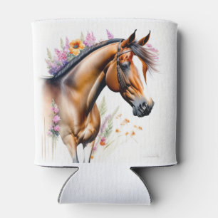 Mooie Paard Lente Bloemen Blikjeskoeler
