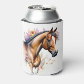 Mooie Paard Lente Bloemen Blikjeskoeler (Blikje Achterkant)