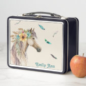 Mooie paard met veren gepersonaliseerd (In situ)