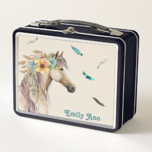 Mooie paard met veren gepersonaliseerd