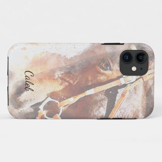 Mooie paard naam aanpassen Case-Mate iPhone case (Achterkant (horizontaal))
