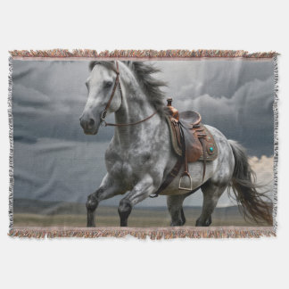 Mooie, paard, natuur, werpen deken