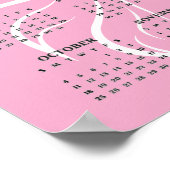 Mooie paard ontwerp 2026 wandkalender poster (Hoek)