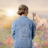Mooie Paard Silhouet Denim Jacket