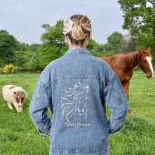 Mooie Paard Silhouet Denim Jacket