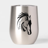 Mooie Paard Thermische Wijn Tumbler (Achterkant)