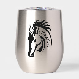 Mooie Paard Thermische Wijn Tumbler