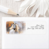 Mooie Paard Vallen Kleuren Terug Etiket (Insitu)