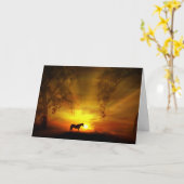 Mooie Paard Verjaardagskaart Kaart (Gele Bloem)