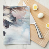 Mooie Paarden Bloemstuk Keukendoek Theedoek (Quarter Fold)