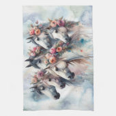 Mooie Paarden Bloemstuk Keukendoek Theedoek (Verticaal)
