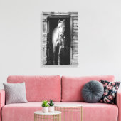 Mooie Paarden Boerderijdieren B&W Canvas Afdruk (Insitu (Woonkamer))