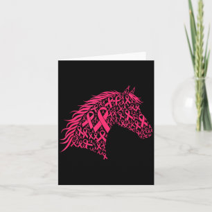 Mooie paarden borstkanker bewustzijn maand linten kaart