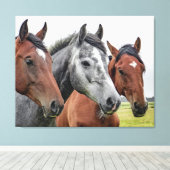 Mooie paarden canvas afdruk (Insitu (Houten vloer))