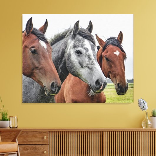 Mooie paarden canvas afdruk (Insitu (Woonkamer))