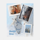 Mooie Paarden Dekbed van Fleece Met Foto's (Voorkant)