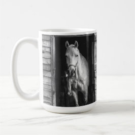 Mooie paarden en Barn Black en White Koffiemok