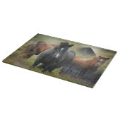 Mooie paarden en bijtende Barn Snijplank (Hoek)