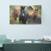 Mooie paarden en bijtende Barn Spandoek (Beurs)